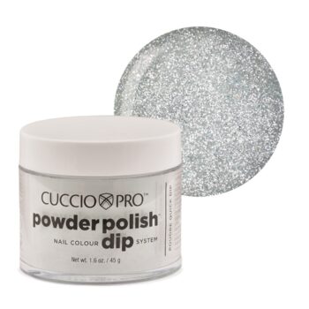 Powder Polish Dip System - Platinum Silver Glitter Dipping Powder 45g (1.6oz)