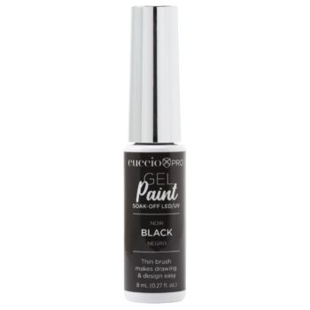 Gel Paint with Striping Brush for Nail Art Black