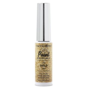 Gel Paint with Striping Brush for Nail Art Gold
