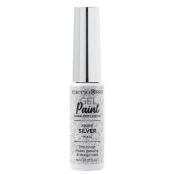 Gel Paint with Striping Brush for Nail Art Silver