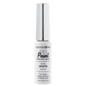 Gel Paint with Striping Brush for Nail Art White