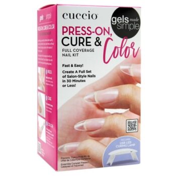 Builder Gel Press On, Cure & Colour Kit - Full Cover Tips