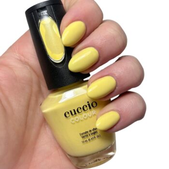 Sunlit Smirk - Sun Yellow Creme Professional Nail Lacquer - Cuccio Colour Nail Polish 13ml