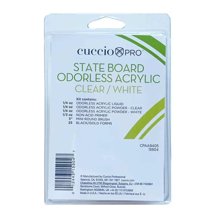 Odourless Acrylic Nail Kit - Clear / White